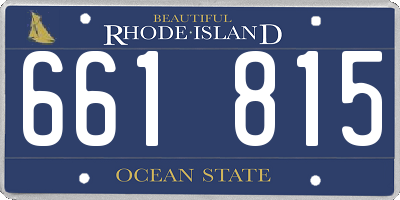 RI license plate 661815
