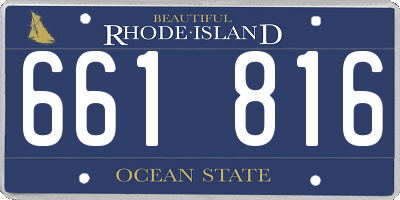 RI license plate 661816