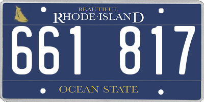 RI license plate 661817
