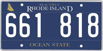 RI license plate 661818