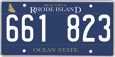 RI license plate 661823