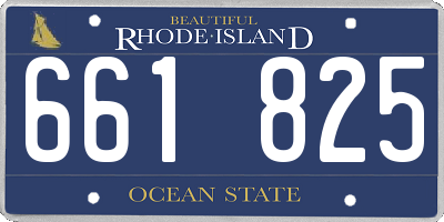 RI license plate 661825