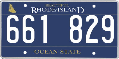 RI license plate 661829