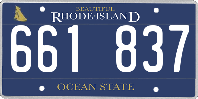 RI license plate 661837