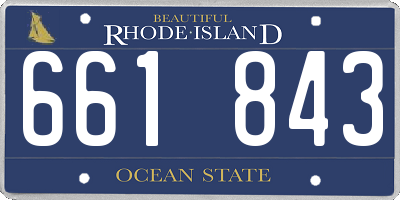 RI license plate 661843