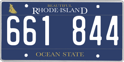 RI license plate 661844