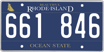 RI license plate 661846