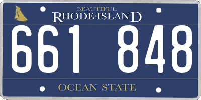 RI license plate 661848