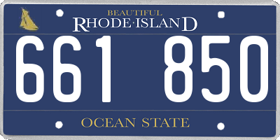 RI license plate 661850