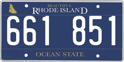 RI license plate 661851