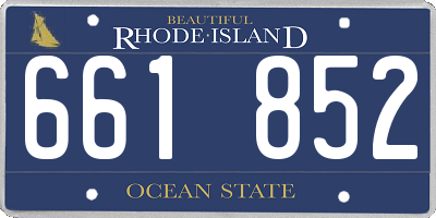 RI license plate 661852