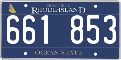 RI license plate 661853