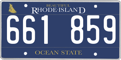 RI license plate 661859