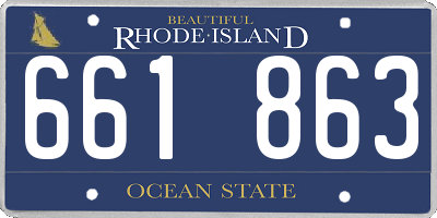 RI license plate 661863
