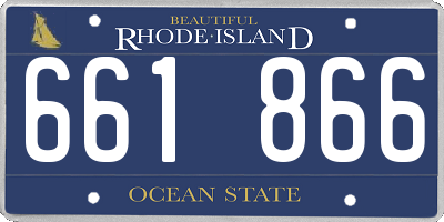 RI license plate 661866