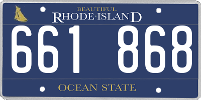 RI license plate 661868