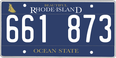 RI license plate 661873