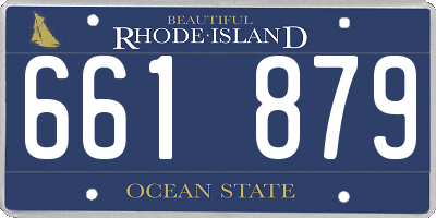 RI license plate 661879