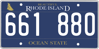 RI license plate 661880