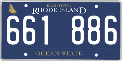 RI license plate 661886