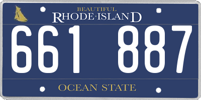 RI license plate 661887