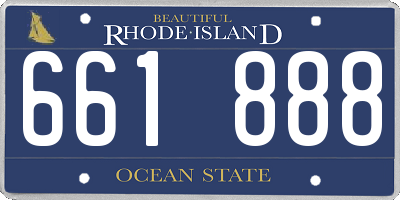 RI license plate 661888