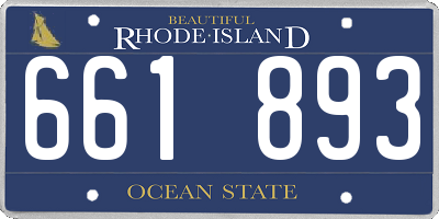 RI license plate 661893