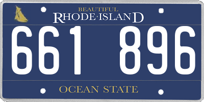 RI license plate 661896