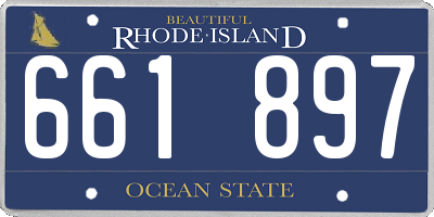 RI license plate 661897