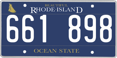 RI license plate 661898