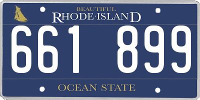 RI license plate 661899