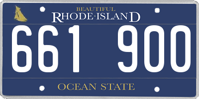 RI license plate 661900