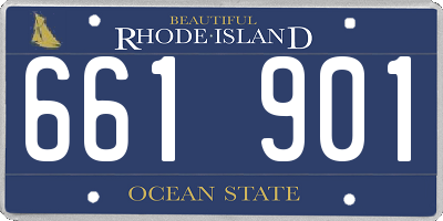 RI license plate 661901