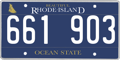 RI license plate 661903