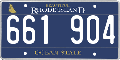 RI license plate 661904