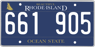 RI license plate 661905