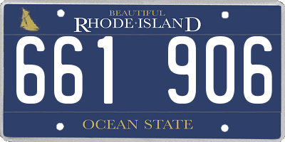 RI license plate 661906
