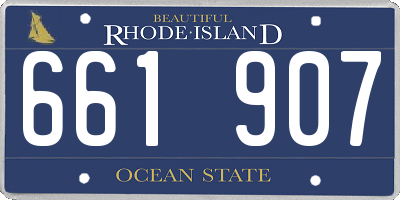 RI license plate 661907