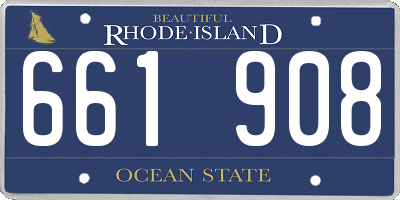 RI license plate 661908