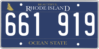 RI license plate 661919