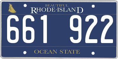 RI license plate 661922