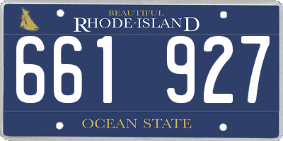 RI license plate 661927