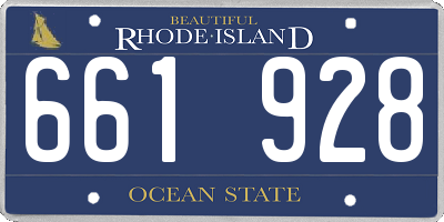 RI license plate 661928