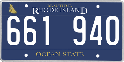 RI license plate 661940
