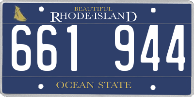 RI license plate 661944
