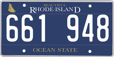 RI license plate 661948