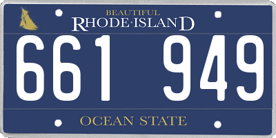RI license plate 661949