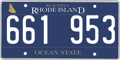 RI license plate 661953