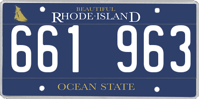 RI license plate 661963