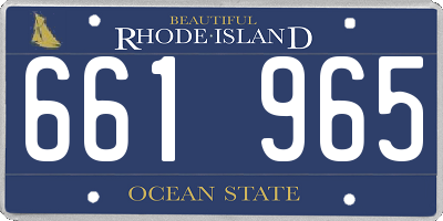 RI license plate 661965